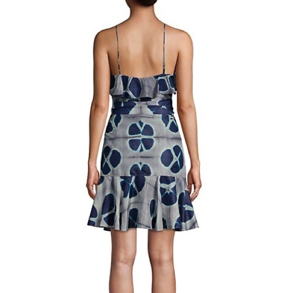 ALEXIS *Kalani* silk flounce self tie ruffle dress M - Picture 4 of 9